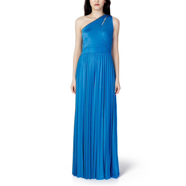 HANNY DEEP Abito Lungo Donna Monospalla F196XBCHD105 Blu