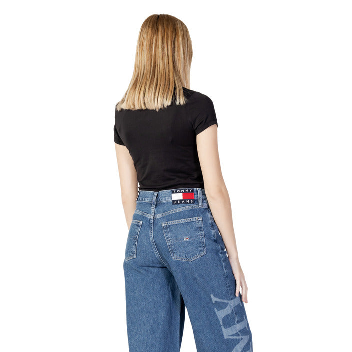 TOMMY HILFIGER JEANS T-Shirt Crop Donna Tjw Bby Crp Essentia DW0DW14910 Nera